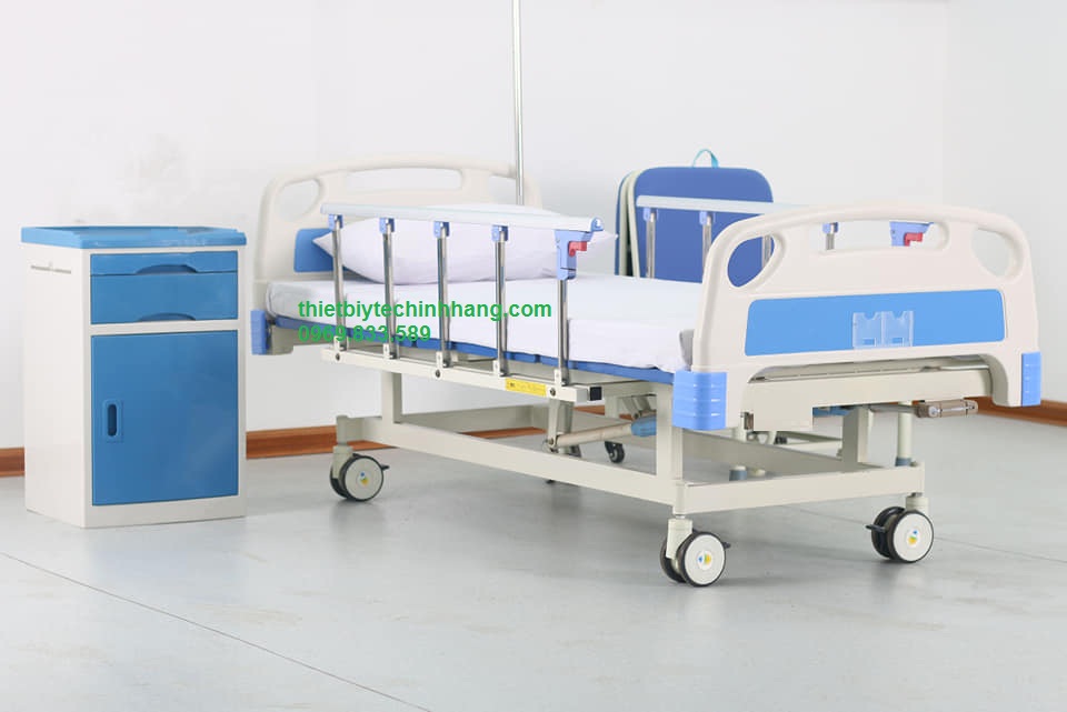Giường Bệnh Nhân 1 Tay Quay Có Bô Vệ Sinh NAKITO A01S-V (Sao chép) - Ảnh 2
